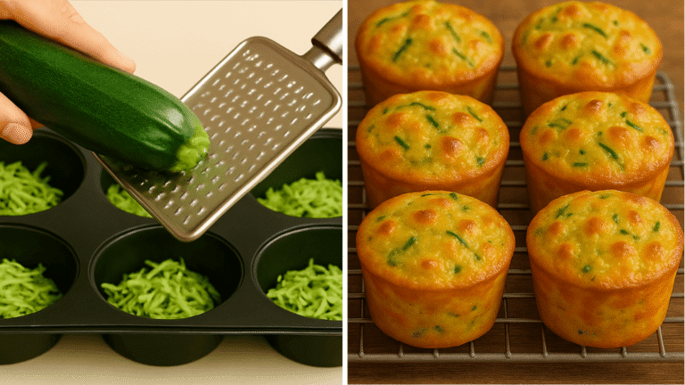 Muffins salgados de abobrinha, batata, cenoura e queijo para uma receita prática e saborosa