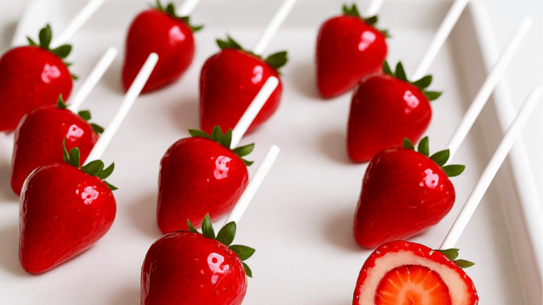 Como fazer Pirulito de Morango do amor