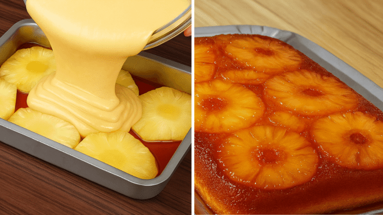 Fiz esse bolo de abacaxi caramelizado e fez sucesso na minha cozinha familiar