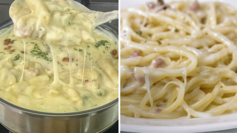 Macarrão cremoso delicioso para aquele almoço prático que conquista todo mundo