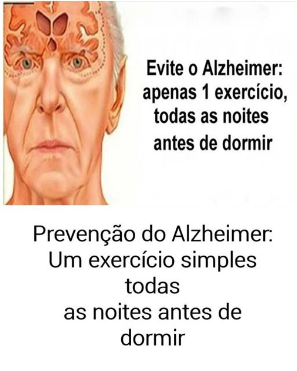 Prevenção do Alzheimer: Um exercício simples todas as noites